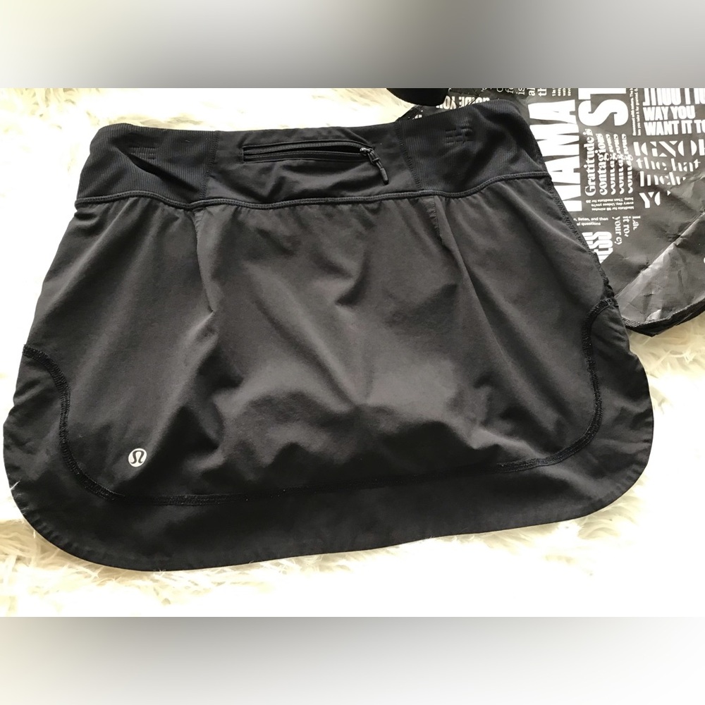 🌼Lululemon Run: For All Skirt Black Size 6 - Picture 8 of 15